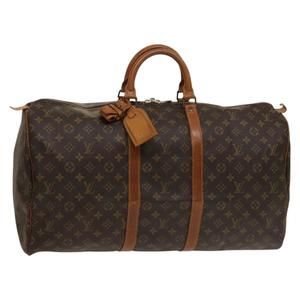 LOUIS VUITTON Monogram Keepall 55 Boston Bag M41424 LV Auth 134396